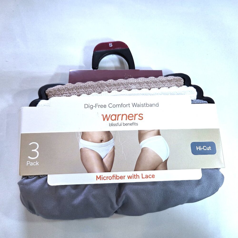 NWT Warner's Hi-Cut Blissful Benefits Underwear - 3 Pack